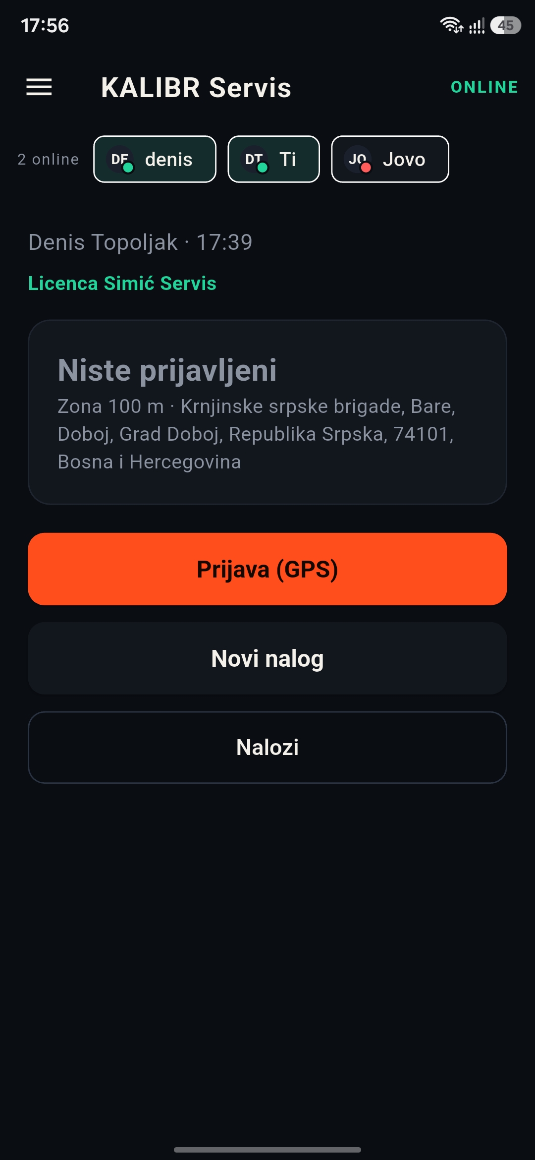Početni ekran